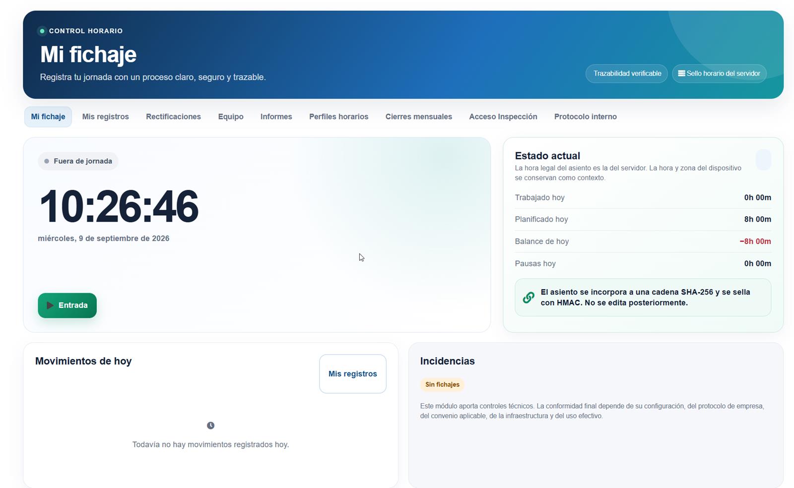 Módulo Control Horario para Dolibarr – Registro de Jornada Digital - Imagen 2