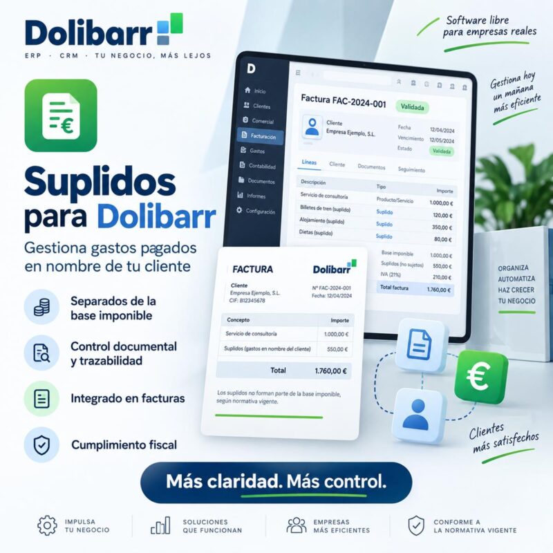 Módulo Suplidos para Dolibarr – Gestión de gastos por cuenta del cliente